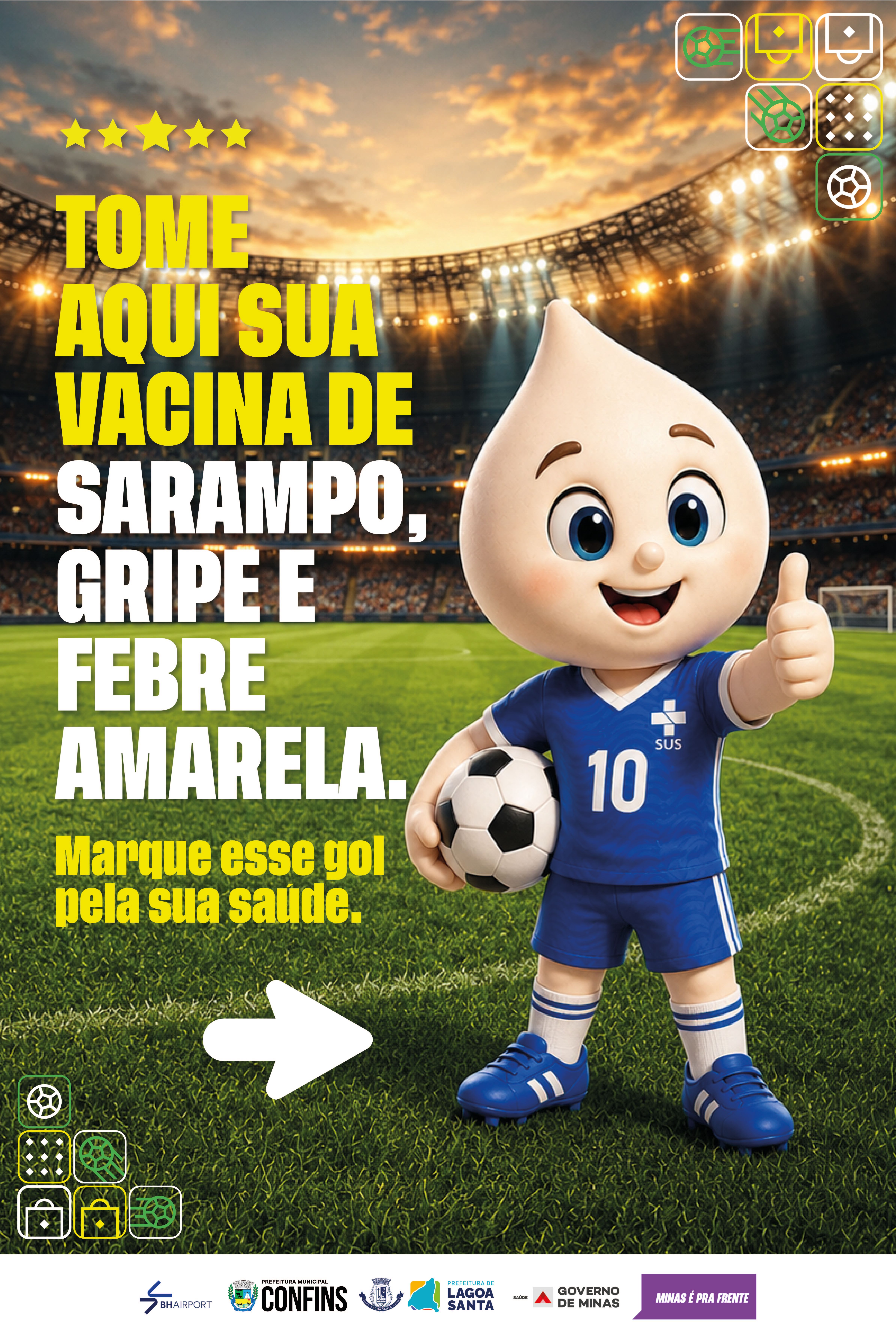 Vacinação preventiva para a Copa começa nesta segunda no BH Airport